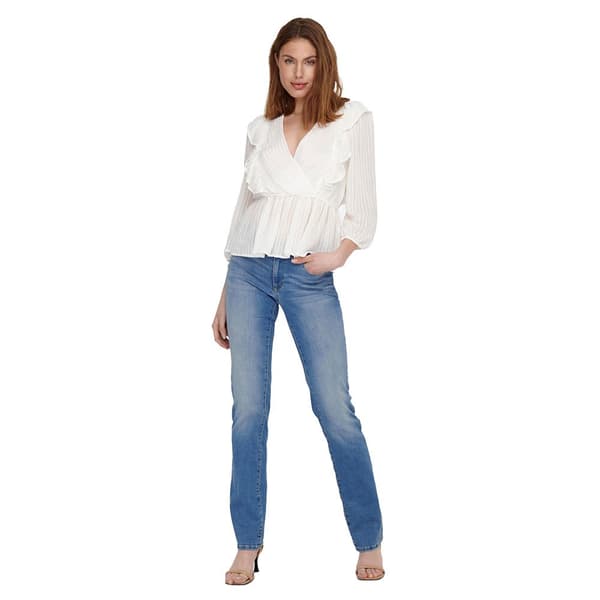 Only Jeans Alicia Regular Straight Fit Dot568 Blå 25 / 32 Kvinde