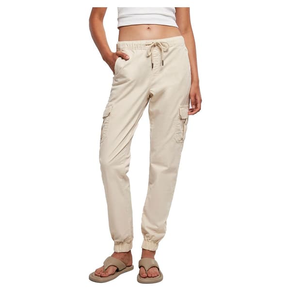 Urban Classics Høj Talje Bukser Cargo Beige M Kvinde