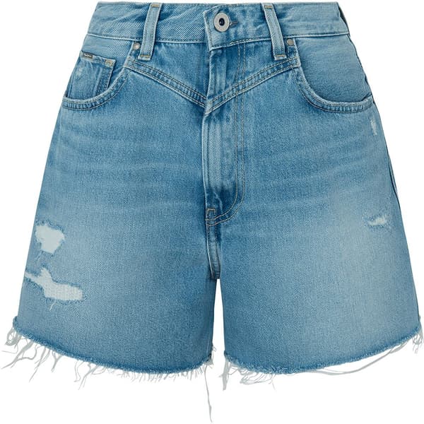 Pepe Jeans Jeansshorts Rachel 1/4 Rg4 Blå 25 Kvinna