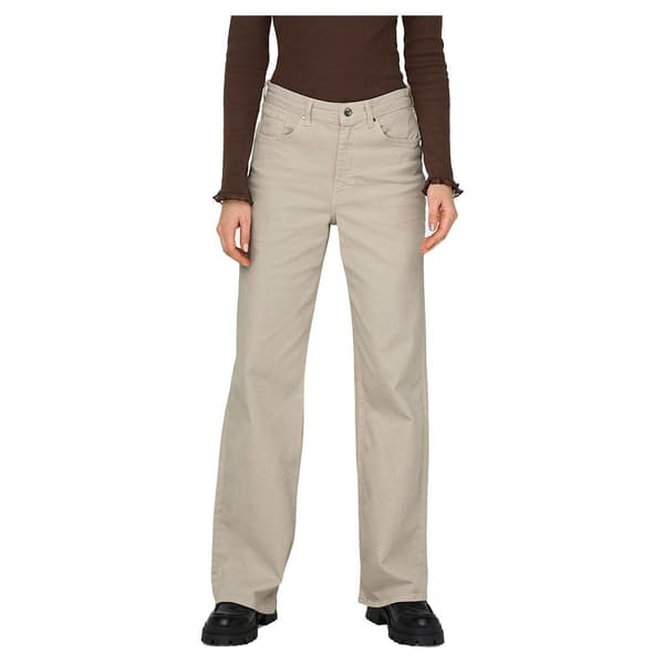 Only Jeans Med Hög Midja Juicy Wide Leg Fit Beige 26 / 34 Kvinna