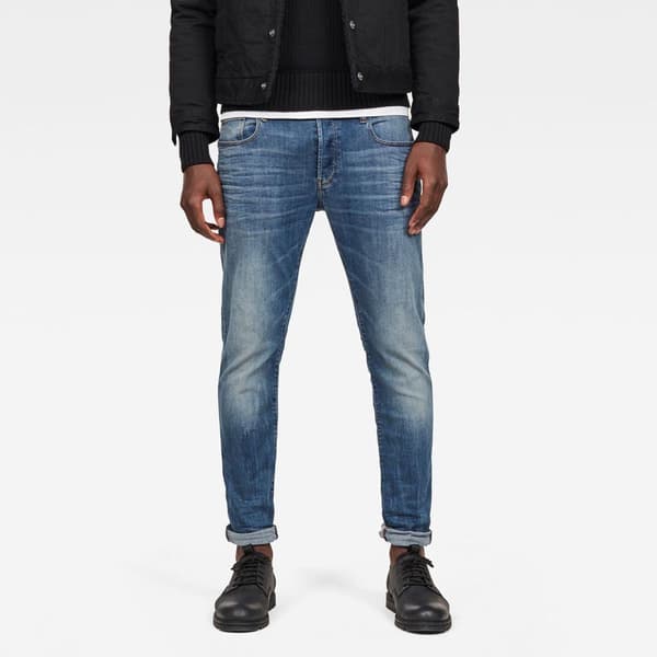 G-star Jeans 3301 Slim Blå 33 / 34 Man