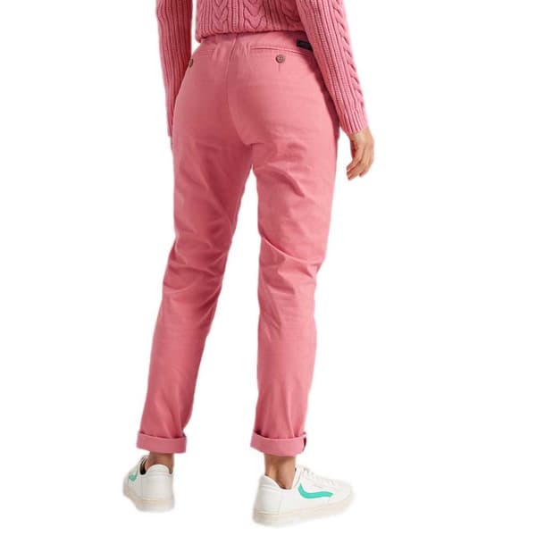Superdry Chino Byxor Slim Rosa 26 / 30 Kvinna