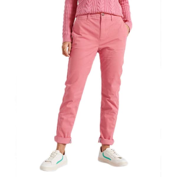 Superdry Chino Byxor Slim Rosa 26 / 30 Kvinna
