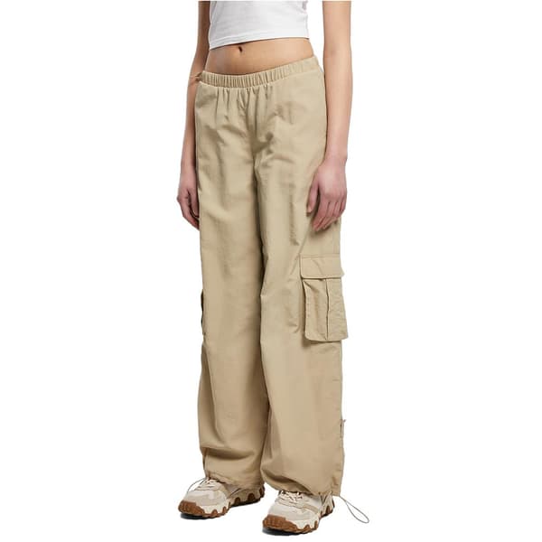 Urban Classics Cargo Bukser Crinkle Beige 4XL Kvinde