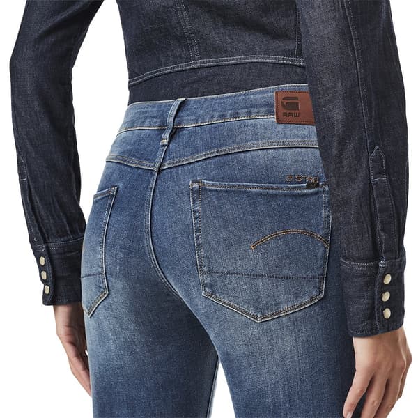 G-star Jeans 3301 Mid Skinny Blå 33 / 32 Kvinna