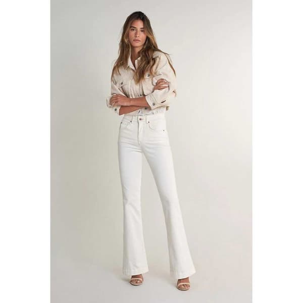 Salsa Jeans Glamour Flare Twill Jeans Push In Secret Beige 33 / 34 Kvinna