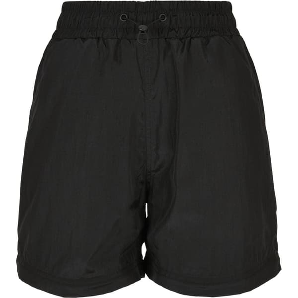 Urban Classics Byxor Shiny Crinkle Nylon Zip Svart S Kvinna