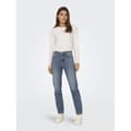 Miniatyrbild 7 av 7: Only Jeans Med Hög Midja Emily Stretch Straight Ankle Fit Dot308  26 / 32 Kvinna