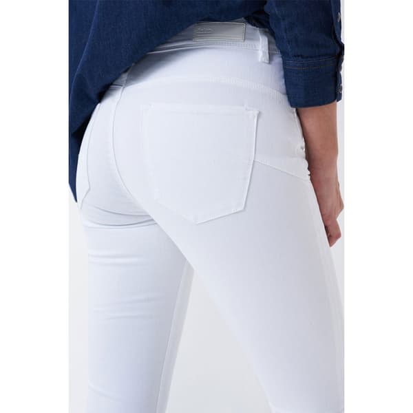 Salsa Jeans 121088-000 Secret Glamour Push In Cropped In Coloured Fabric Secret Glamour Push In Cropped In Coloured Fabric Jeans Hvid 32 / 30 Kvinde