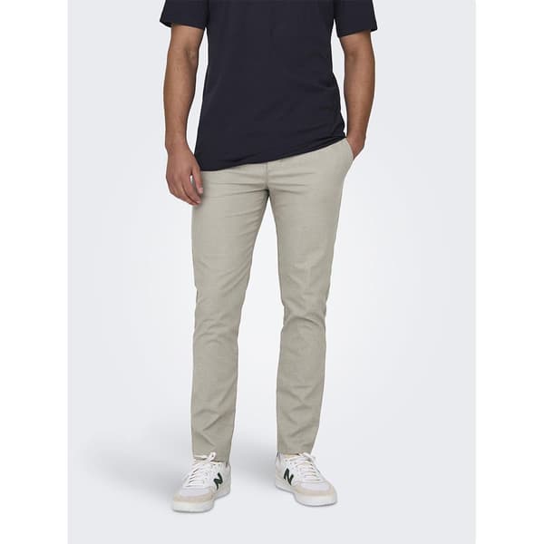Only & Sons Chino Byxor Mark Pete Slim Dobby 0058 Beige 32 / 32 Man