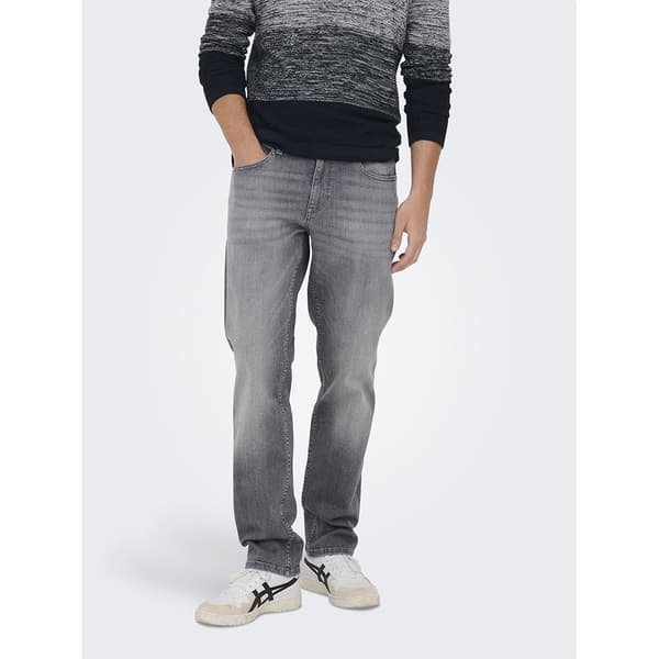 Only & Sons Jeans Weft Regular One Mgd 7572 Dcc Grå 32 / 32 Man
