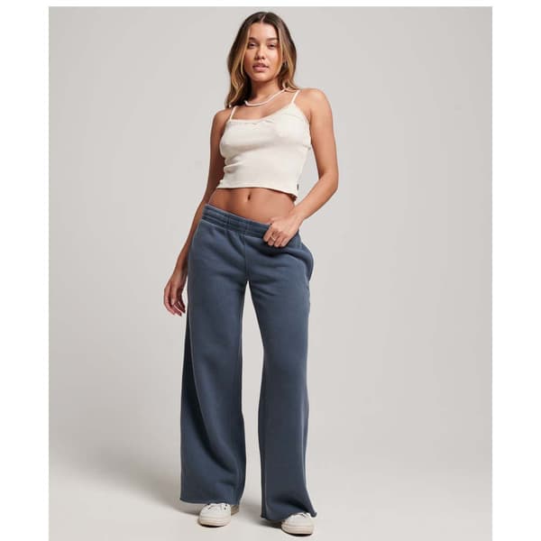 Superdry Joggare Vintage Wash Straight Blå L Kvinna