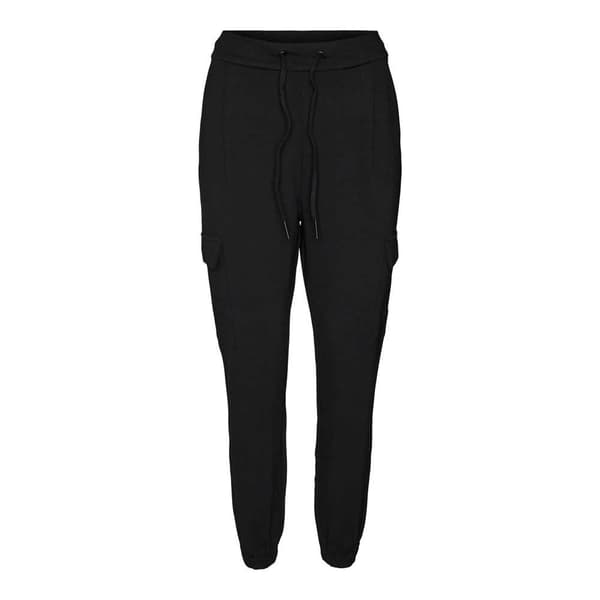 Vero Moda Keskivyötäröiset Cargo-housut Eva Musta L / 34 Nainen