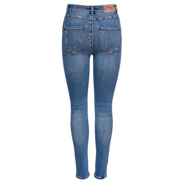 Only Jeans Mila Life High Waist Skinny Destroy Bj139945 Blå 26 / 34 Kvinna