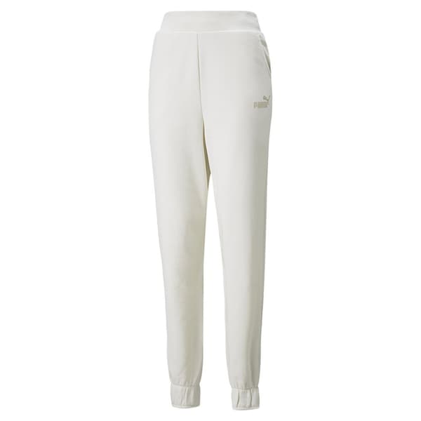 Puma Byxor Ess+ Embroidery High Waist Cl Vit M Kvinna