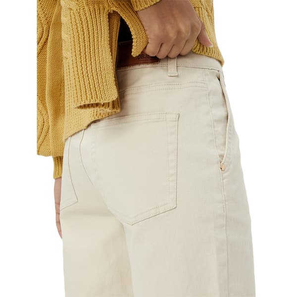 Object Jeans Med Mellemtalje Marina Twill Hvid L Kvinde
