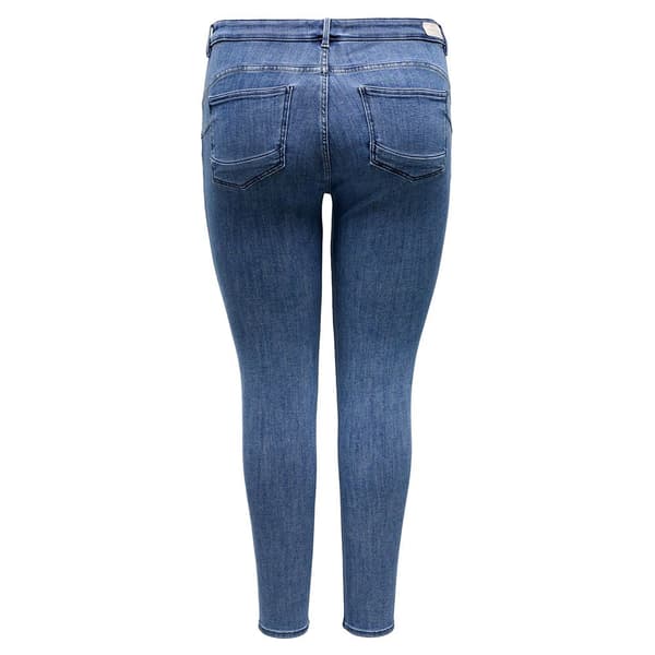 Only Carmakoma Keskivyötäröiset Farkut Power Skinny Push Up Rea2981 Sininen 50 / 32 Nainen