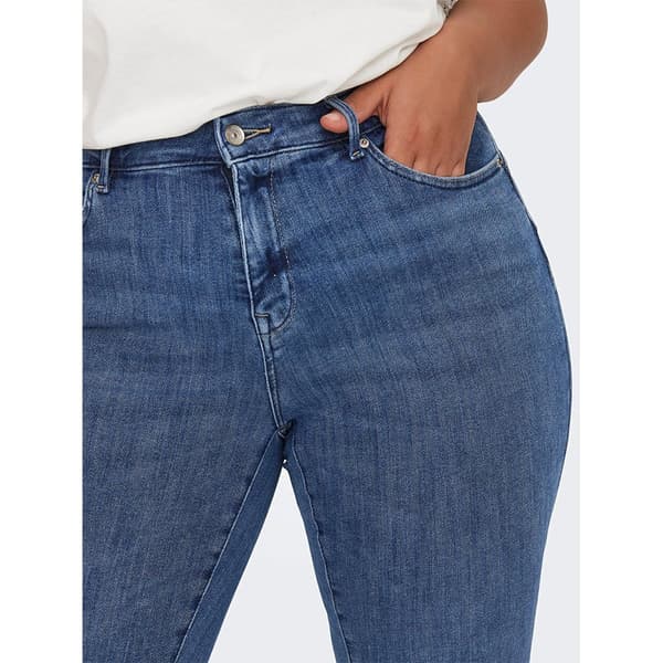 Only Carmakoma Keskivyötäröiset Farkut Power Skinny Push Up Rea2981 Sininen 50 / 32 Nainen