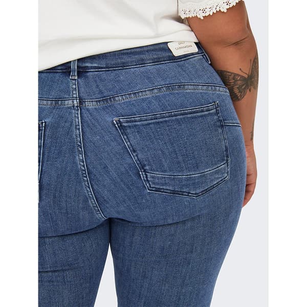 Only Carmakoma Keskivyötäröiset Farkut Power Skinny Push Up Rea2981 Sininen 50 / 32 Nainen