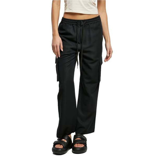 Urban Classics Cargo Bukser Vicose Straight Leg Sort 3XL Kvinde