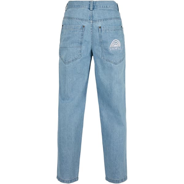 Southpole Jeans Med Mellemtalje 3d Embroidery Blå 30 Mand