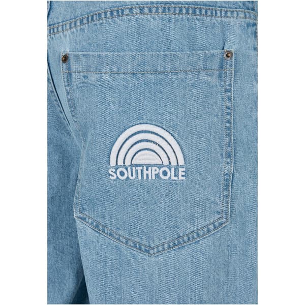 Southpole Jeans Med Mellemtalje 3d Embroidery Blå 30 Mand