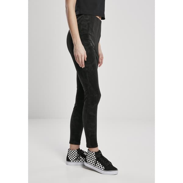 Urban Classics Bukser Washed Faux Leather Sort S Kvinde