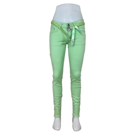 Gröna mjuka jeans med bälte 34