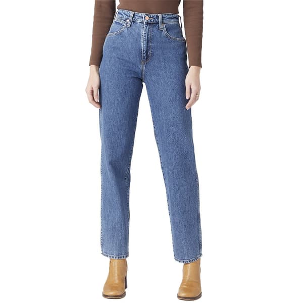 Wrangler Jeans Mom Straight Blå 29 / 30 Kvinde