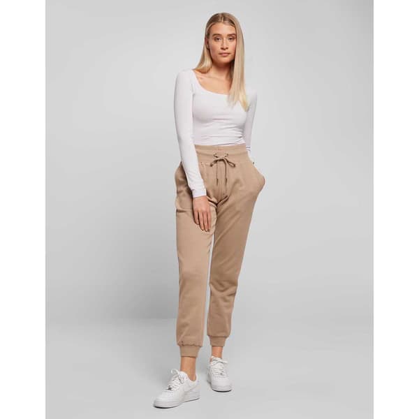 Urban Classics Byxor Med Hög Midja Organic Beige L Kvinna