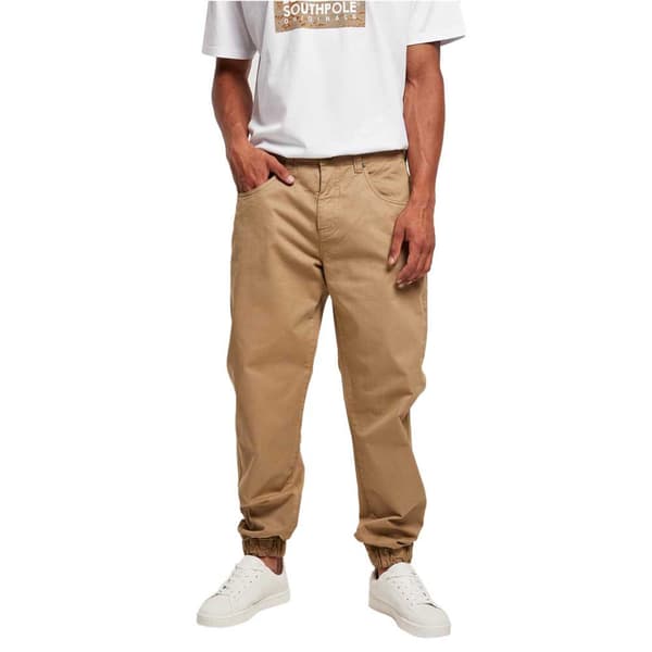 Southpole Byxor Med Mid Midja Script Twill Grönt 30 Man