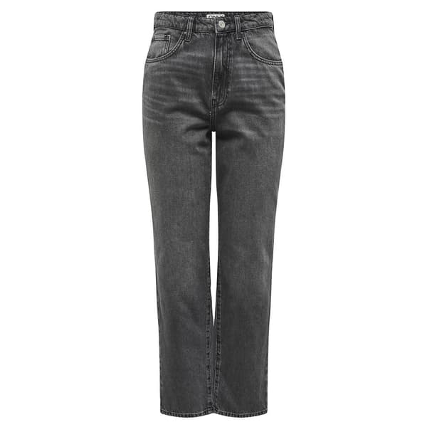 Only Jeans Med Høj Talje Robyn Ex Straight Fit Grå 33 / 32 Kvinde