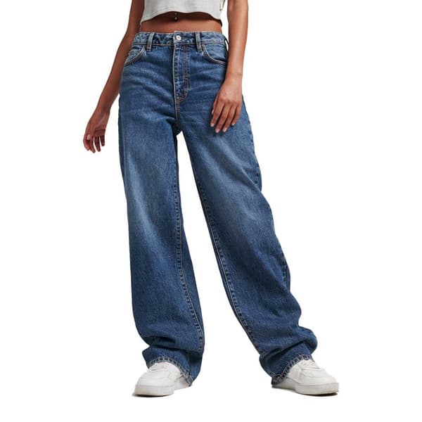 Superdry Jeans Vintage Wide Blå 30 / 30 Kvinna