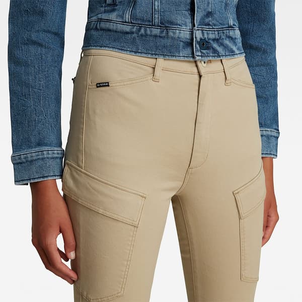 G-star Cargo Housut High G-shape Skinny Beige 26 / 30 Nainen