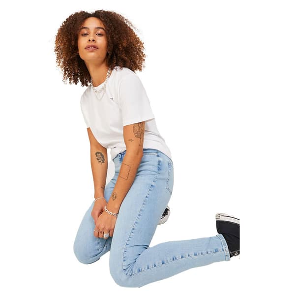 Jack & Jones Korkeavyötäröiset Farkut Vienna Skinny Fit Cse1006 Sininen L / 34 Nainen