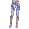 Miniatyrbild 1 av 2: Skechers Go Walk High Waisted Summer Rose Capri Leggins CP1-NVHP, Kvinna,  Leggings, Flerfärgad