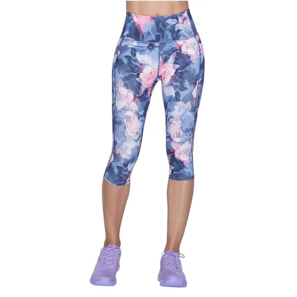 Skechers Go Walk High Waisted Summer Rose Capri Leggins CP1-NVHP, Kvinna,  Leggings, Flerfärgad Multicolour XS
