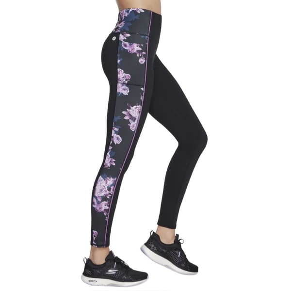 Skechers GO Stretch Winter Bloom Legging LG5-BLVP, Kvinna, Leggings, Svart