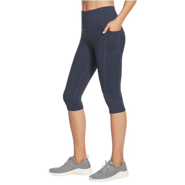 Skechers Go Walk High Waisted Capri Leggins W2CP2-NVY, Kvinde, Leggings, Marine blå Navy S