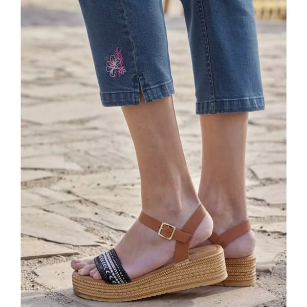 Atlas for Women Womens/Ladies Embroidered Cropped Jeggings