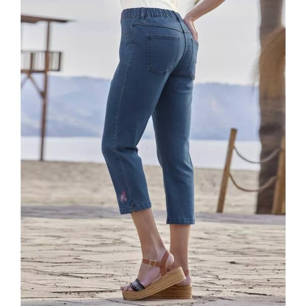 Atlas for Women Womens/Ladies Embroidered Cropped Jeggings