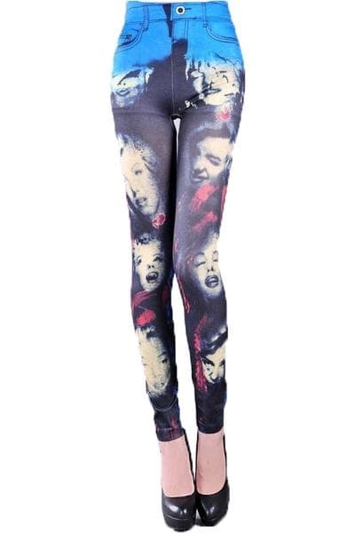 Marilyn Monroe Leggings Blå