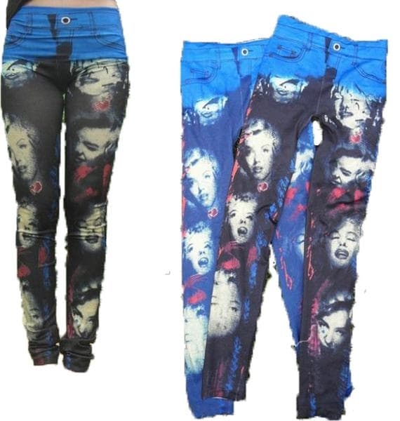 Marilyn Monroe Leggings Blå