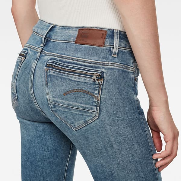 G-star Jeans Midge Zip Mid Waist Skinny Blå 28 / 36 Kvinde