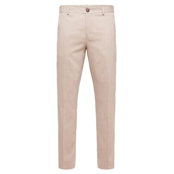 Selected Klänning Byxor Neil Slim Fit Beige 44 Man