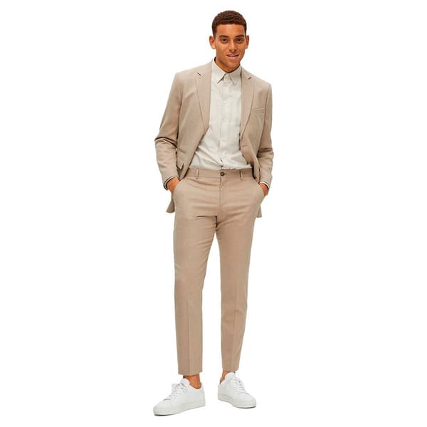 Selected Klänning Byxor Neil Slim Fit Beige 44 Man