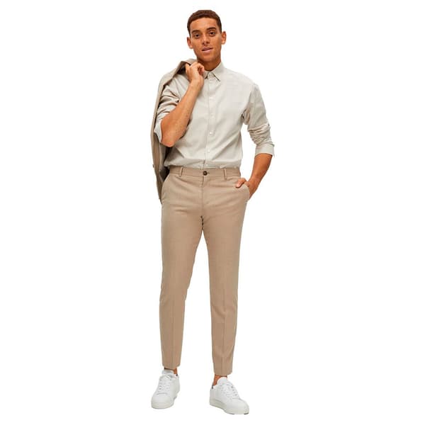 Selected Klänning Byxor Neil Slim Fit Beige 44 Man