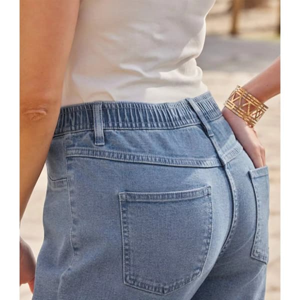 Atlas For Women Korta jeansbyxor i jeanstyg för damer/damer