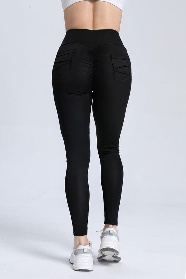Svarta Leggings med Fickor