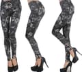 Miniatyrbild 2 av 2: Grå blommiga leggings O/S
